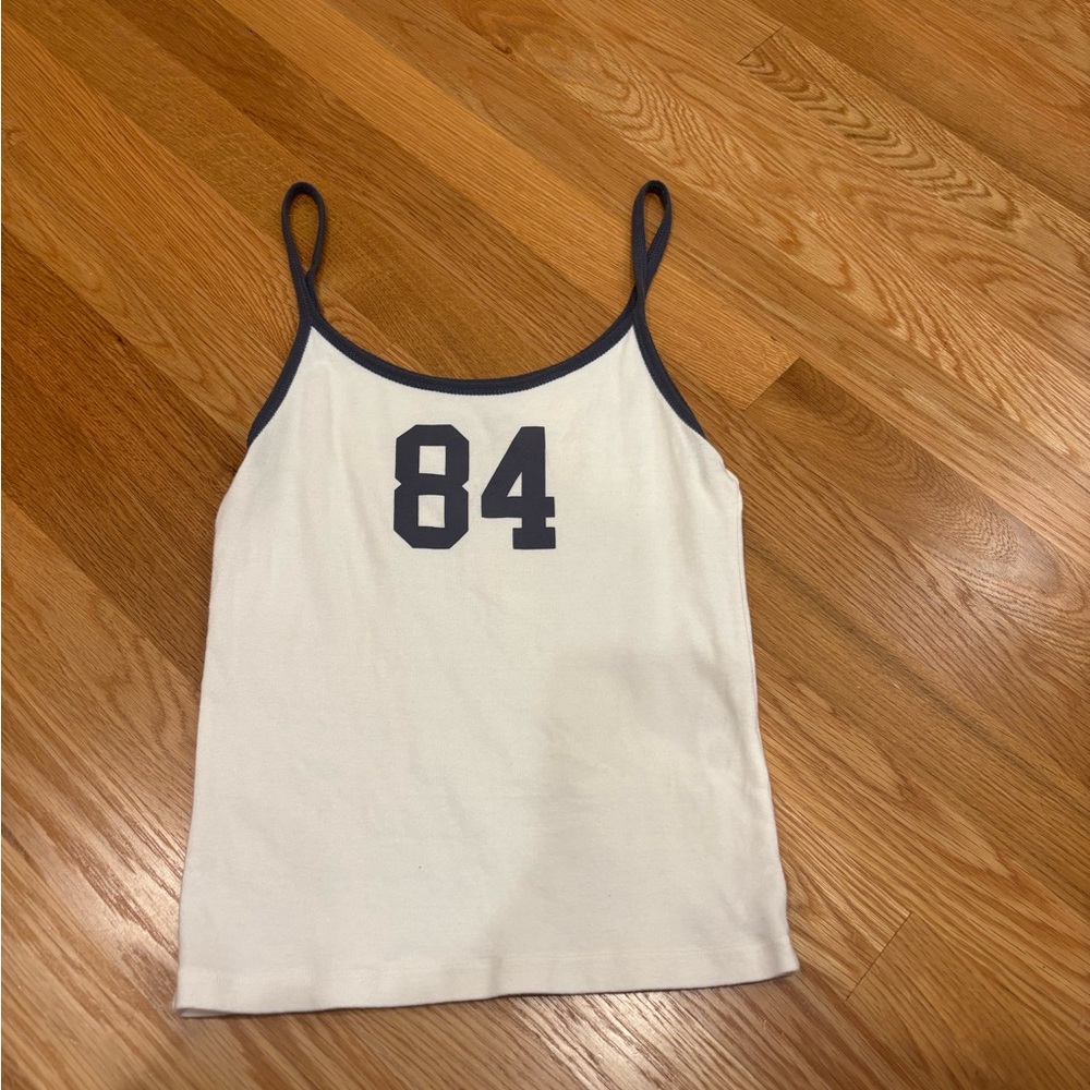 Brandy Melville White and Black Tank Top